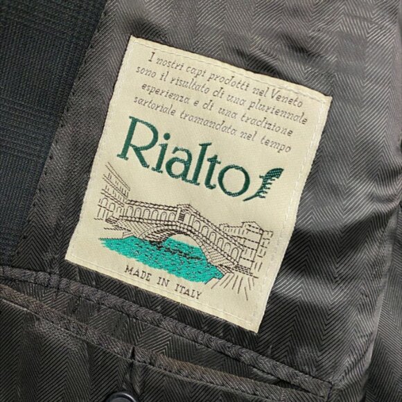 Rialto Blazer Adults 48R Gray Glen Check Jacket Pure Virgin Wool Mens - Picture 10 of 11